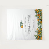 Orangen Wedding Backdrop Foto Stand Wandteppich (Vorderseite (Horizontal))