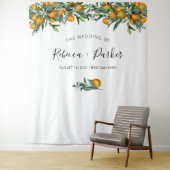 Orangen Wedding Backdrop Foto Stand Wandteppich (Beispiel)