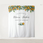 Orangen Wedding Backdrop Foto Stand Wandteppich (Vorderseite)