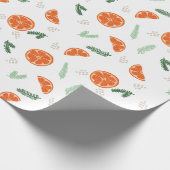 Orangen - Weihnachts-Weihnachtswrapping Papier Geschenkpapier (Ecke)