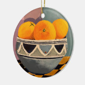 Orangen Weihnachtsbaumdekoration Keramik Ornament (Links)
