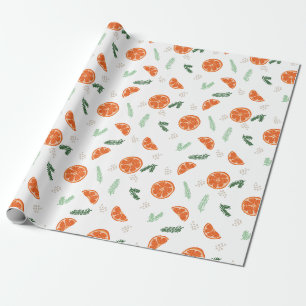 Orangen - Weihnachtsfeiertags-Packpapier Geschenkpapier