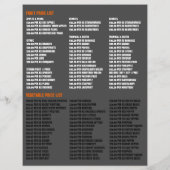 Orangen, Werbung für Lebensmittelhändler Flyer (Hinten)