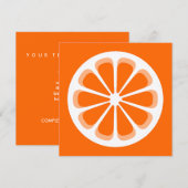 Orangen-Windrad Einladung (Vorne/Hinten)