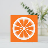 Orangen-Windrad Einladung (Stehend Vorderseite)