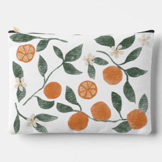 Orangen Zipper Pouch - Groß Zubehörtasche