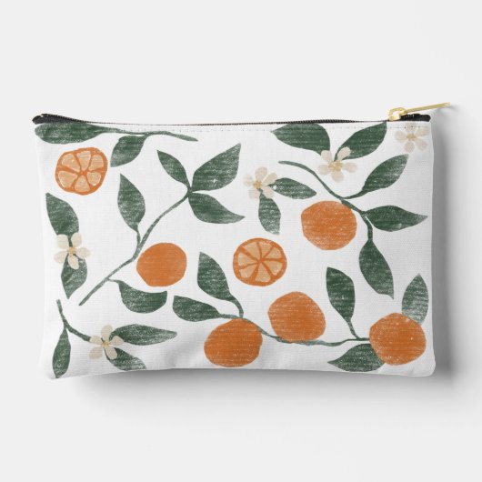Orangen Zipper Pouch - Klein Zubehörtasche (Rückseite)