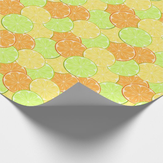 Orangen Zitronen Limon Früchte Zitrusfrüchte Natur Geschenkpapier (Ecke)