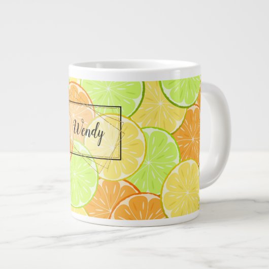 Orangen Zitronen Limon Früchte Zitrusfrüchte Natur Jumbo-Tasse (Vorderseite Rechts)