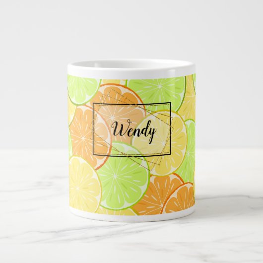 Orangen Zitronen Limon Früchte Zitrusfrüchte Natur Jumbo-Tasse (Vorderseite)