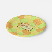 Orangen Zitronen Limone ObstZitrusfrüchte Pappteller (Schrägansicht)