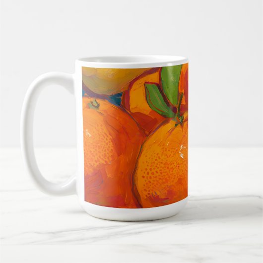 Orangen Zitronen Stilleben Kaffeetasse (Links)