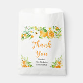 Orangen Zitrus Geburtstags Dankeschön Geschenktütchen (Vorderseite)