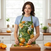 Orangen Zitrusblüten Moderner Personalisierter Nam Schürze