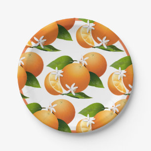 Orangen-Zitrusfrucht-Cocktail-Party Pappteller