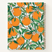 Orangen Zitrusfrüchte Blumenmuster Brautparty Notizblock (Rückseite)