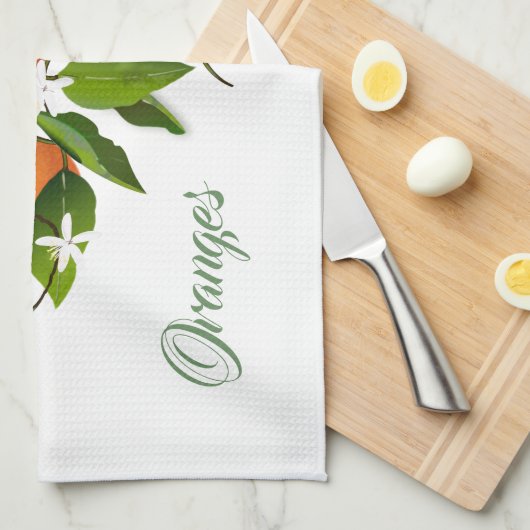 Orangen Zitrusfrüchte Botanisch Geschirrtuch (Viertel Falte)