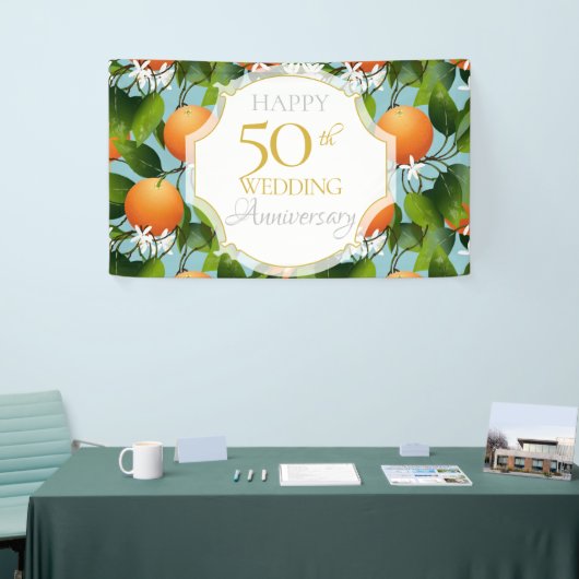 Orangen Zitrusfrüchte Früchte Blumenfrucht Anniver Banner (Messeveranstaltung)