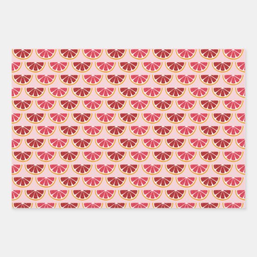 Orangen Zitrusfrüchte Geschenkpapier Set (Vorderseite 2)