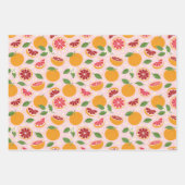 Orangen Zitrusfrüchte Geschenkpapier Set (Vorderseite)