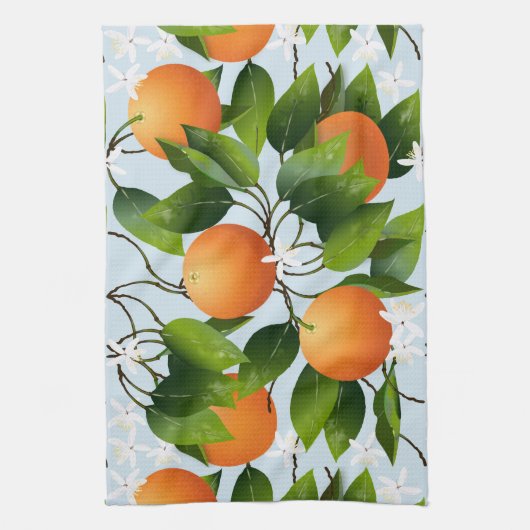 Orangen Zitrusfrüchte Geschirrtuch (Vertikal)