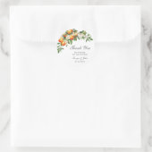 Orangen Zitrusfrüchte Grünpflanzen Orchard Hochzei Runder Aufkleber (Tasche)