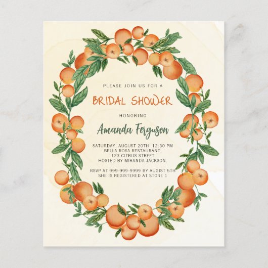 Orangen Zitrusfrüchte Haushalt Braudusche Einladun (Vorderseite)