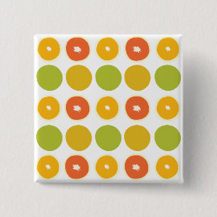 Orangen Zitrusfrüchte Lebensmittel Muster Button
