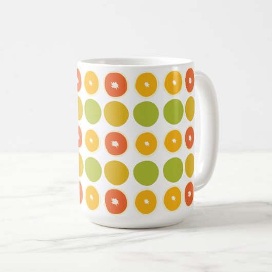 Orangen Zitrusfrüchte Lebensmittelmuster Kaffeetasse (VorderseiteRechts)