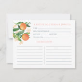 Orangen Zitrusfrüchte Matching Brautparty Rebrezep Einladung (Vorderseite)