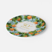 Orangen Zitrusfrüchte Party Pappteller (Schrägansicht)