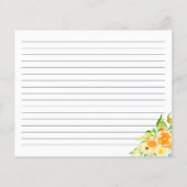 Orangen Zitrusfrüchtekarte (Rückseite)