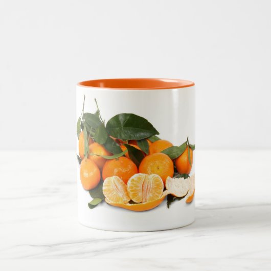 Orangen Zweifarbige Tasse (Mittel)