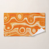 Orangenästhetische Retro-Mode des flüssigen Swirls Badhandtuch Set (Handtuch)