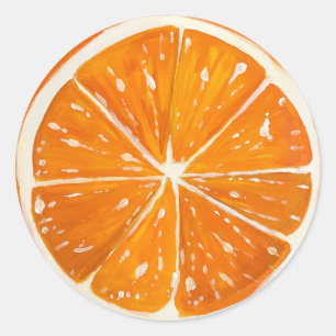 Orangenaufkleber Runder Aufkleber