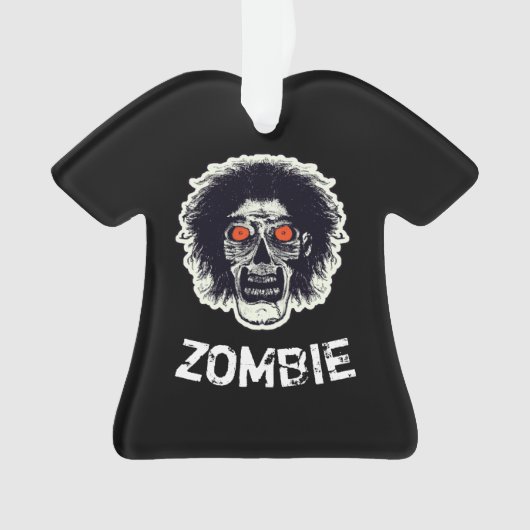 Orangenaugen ZOMBIE Ornament (Vorderseite)