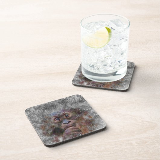 Orangenbaby Getränkeuntersetzer (Rechte Seite)