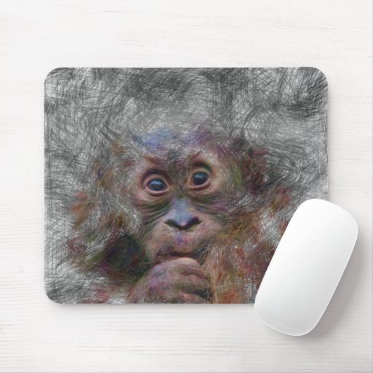 Orangenbaby Mousepad (Mit Mouse)