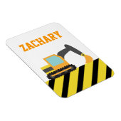 Orangenbagger, Baufahrzeug, für Kinder Magnet (Rechte Seite)
