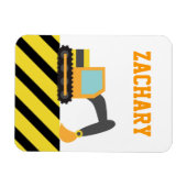 Orangenbagger, Baufahrzeug, für Kinder Magnet (Horizontal)