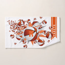 Orangenbällchen mit Monogramm Handtuch