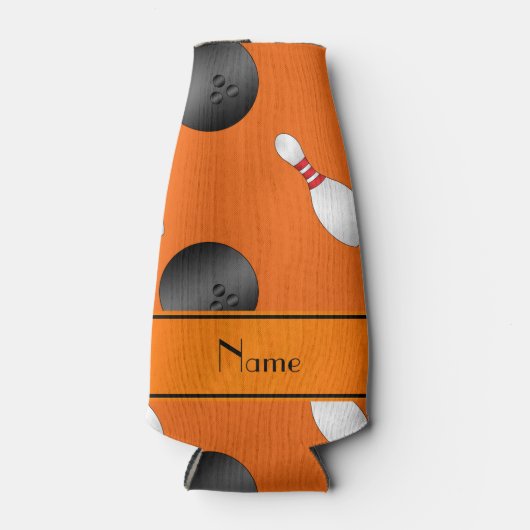 Orangenbällchen mit personalisiertem Namen Buttone Flaschenkühler (Vorderseite)