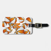 Orangenbällchen personalisiert gepäckanhänger (Vorderseite horizontal)