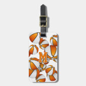 Orangenbällchen personalisiert gepäckanhänger (Vorderseite vertikal)