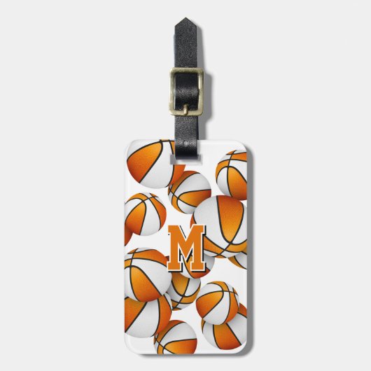 Orangenbällchen personalisiert gepäckanhänger (Vorderseite vertikal)