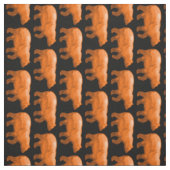 Orangenbären mit schwarzem Gewebe V Stoff (Muster)