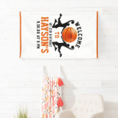Orangenbasketball Boy 5. Geburtstagsparty Banner (Insitu)