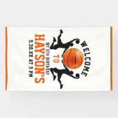 Orangenbasketball Boy 5. Geburtstagsparty Banner (Horizontal)
