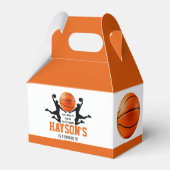 Orangenbasketball Boy 5. Geburtstagsparty Geschenkschachtel (Vorderseite)