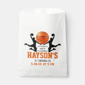 Orangenbasketball Boy 5. Geburtstagsparty Geschenktütchen (Vorderseite)